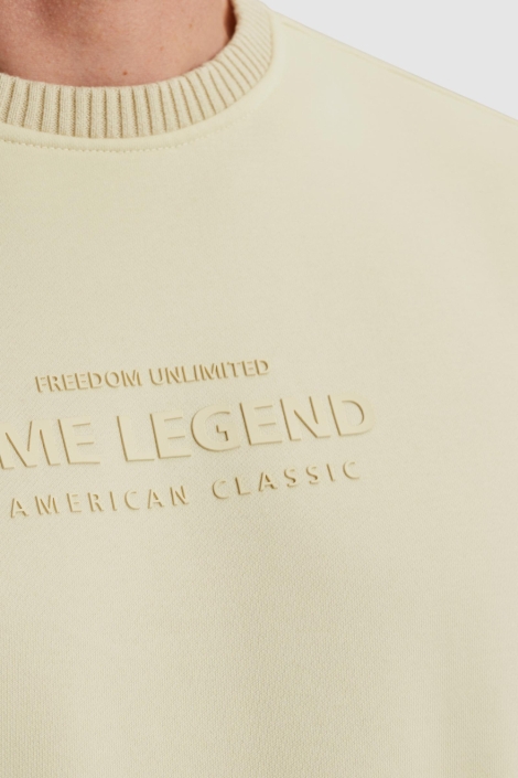 PME legend beige heren sweater | Close up