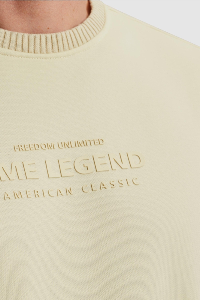 PME legend beige heren sweater | Close up