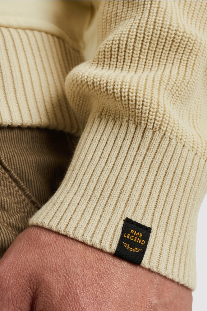 PME legend beige heren sweater | Unique Selling Point