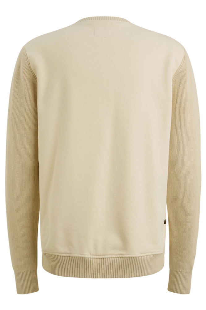 PME legend beige heren sweater | Achteraanzicht