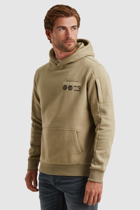 PME legend groene heren sweater | Model zijaanzicht