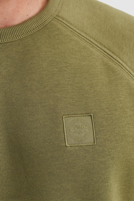 PME legend groene heren sweater | Close up