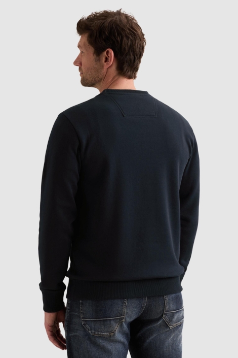 PME legend blauwe heren sweater | Model achteraanzicht