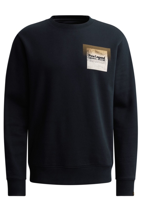 PME legend blauwe heren sweater | Vooraanzicht