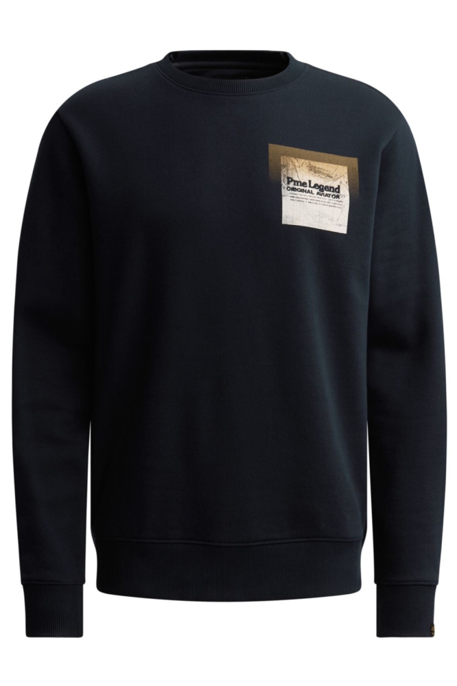 PME legend blauwe heren sweater | Vooraanzicht