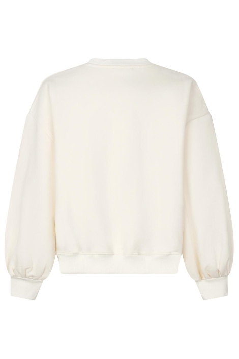 Ydence ecru dames sweater | Achteraanzicht
