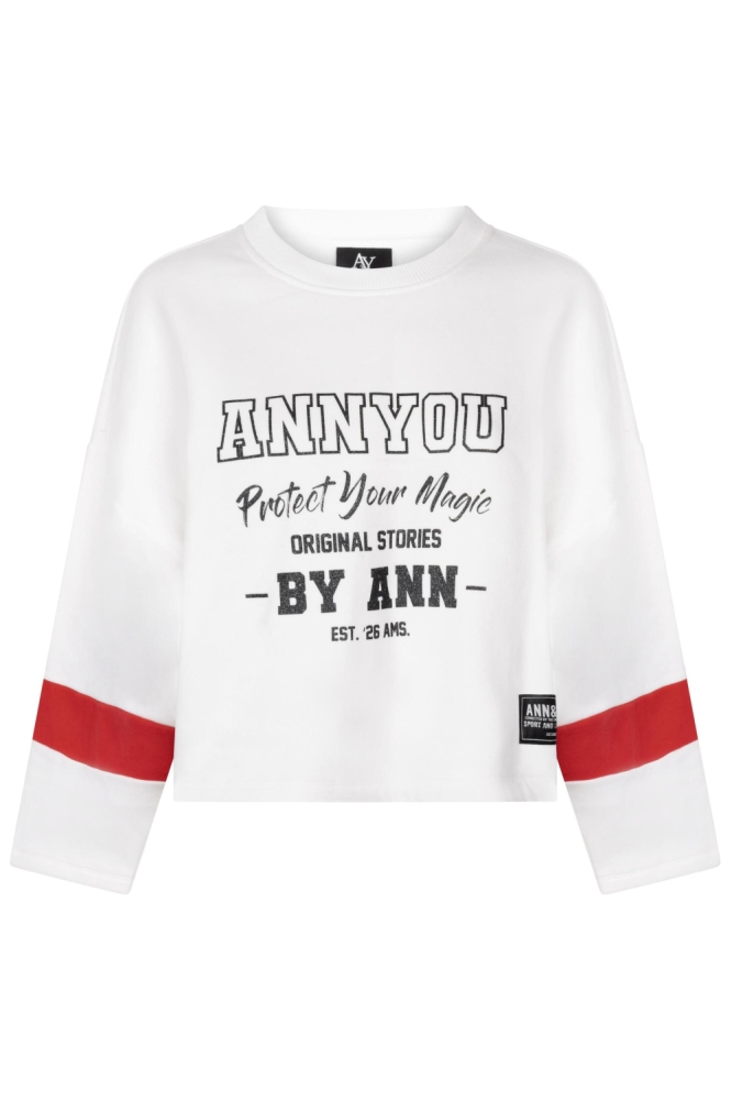Ann&You witte dames sweater | Vooraanzicht