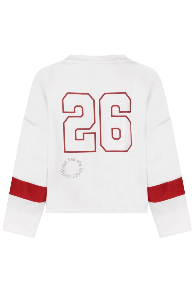 Ann&You witte dames sweater | Achteraanzicht