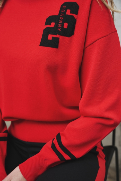 Ann&You rode dames trui | Close up