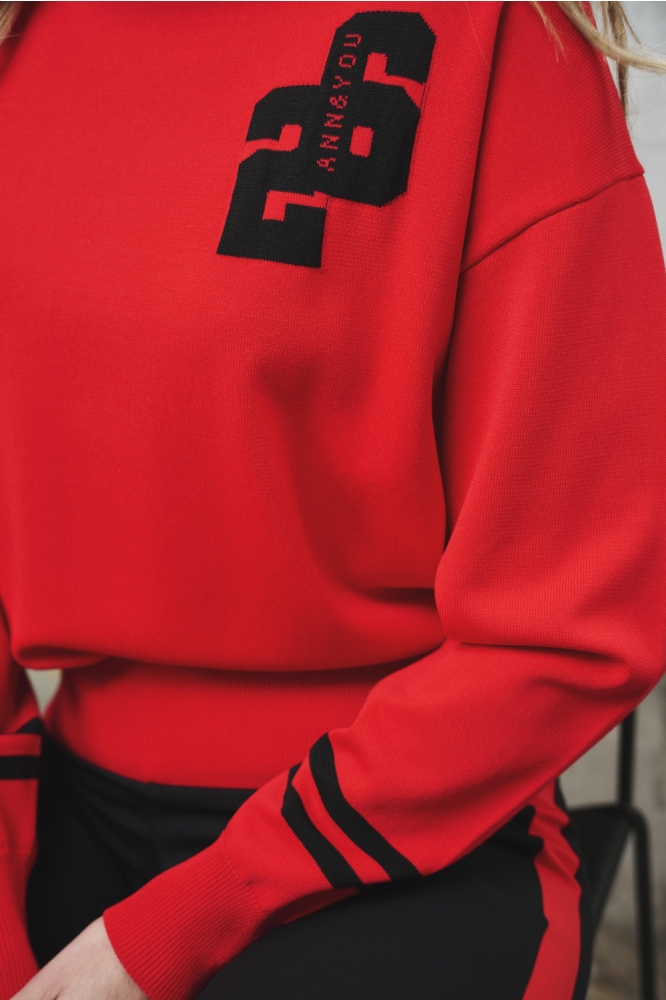 Ann&You rode dames trui | Close up