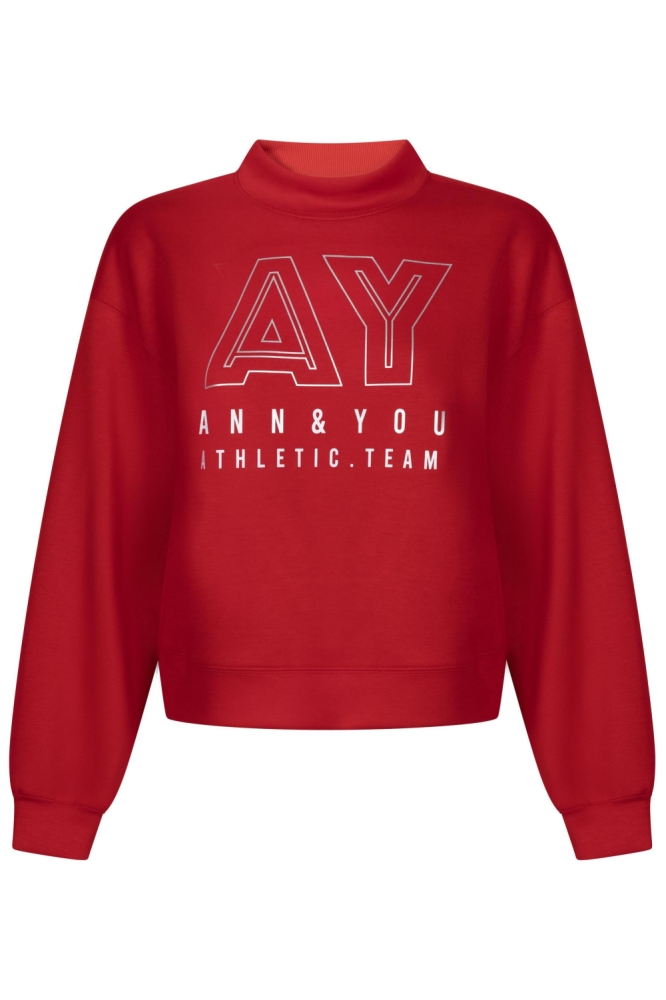 Ann&You rode dames sweater | Vooraanzicht