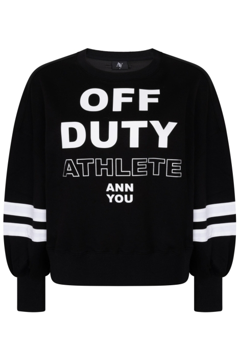 Ann&You zwarte dames sweater | Vooraanzicht