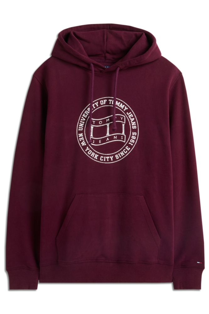 Tommy Jeans bordeaux heren sweater | Vooraanzicht