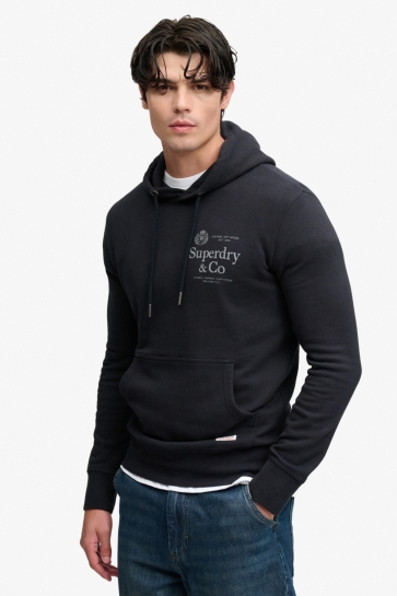 Superdry sweater 1954 COMPANY RELAXED HOOD M2014716A 24S DARK NAVY