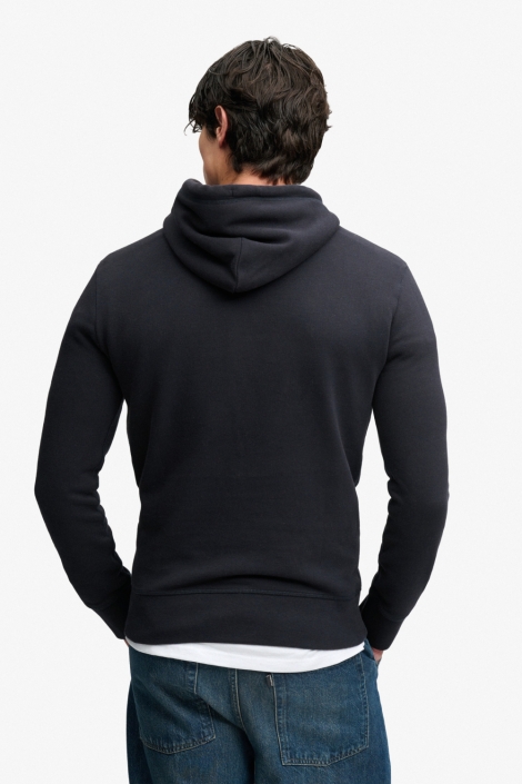 Superdry blauwe heren sweater | Model achteraanzicht