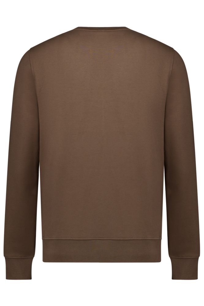 Cars taupe heren sweater | Achteraanzicht