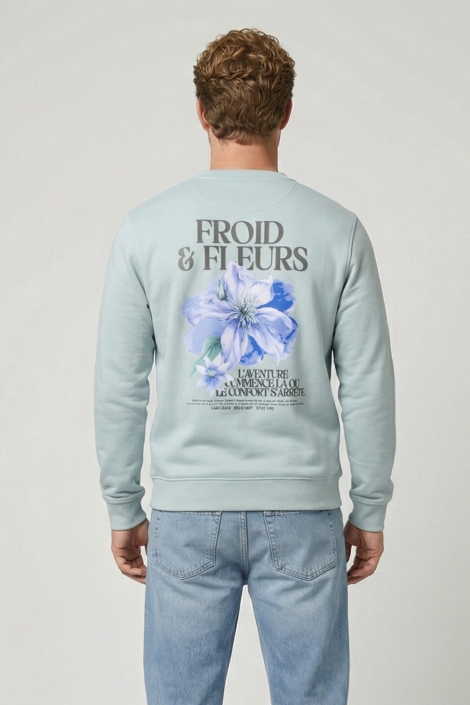 Cars groene heren sweater | Model achteraanzicht
