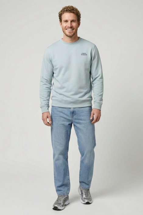 Cars groene heren sweater | Model vooraanzicht