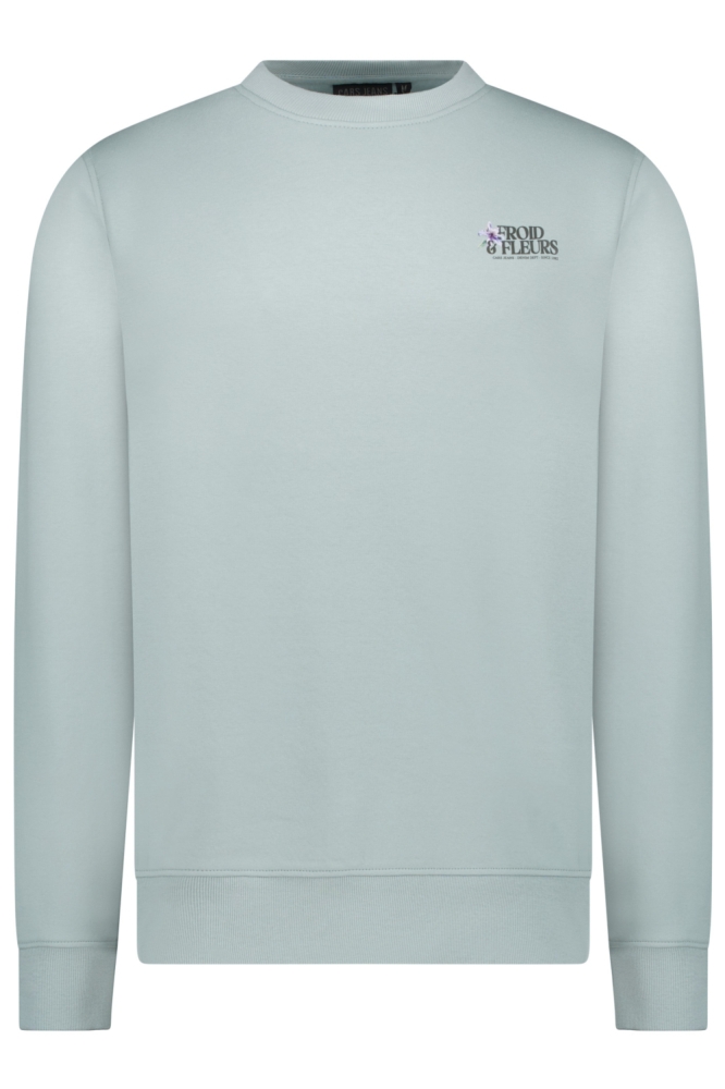 Cars groene heren sweater | Vooraanzicht