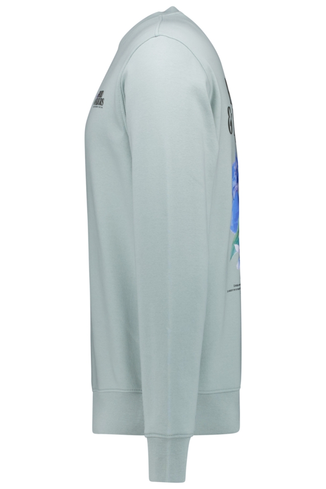 Cars groene heren sweater | Zijaanzicht