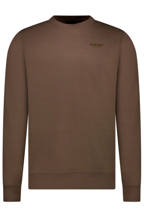 Cars taupe heren sweater | Vooraanzicht