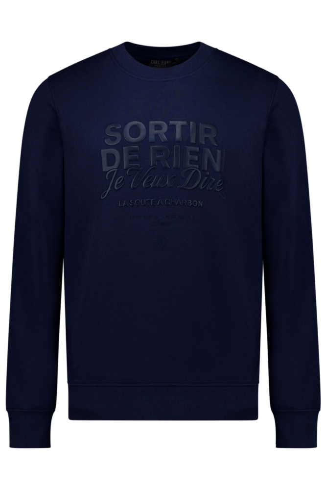 Cars blauwe heren sweater | Vooraanzicht