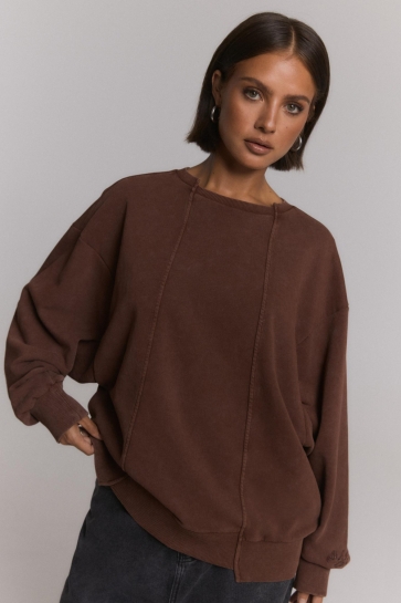 Refined Department Trui SENNA SWEATER R2609634157 604 CHOC BROWN