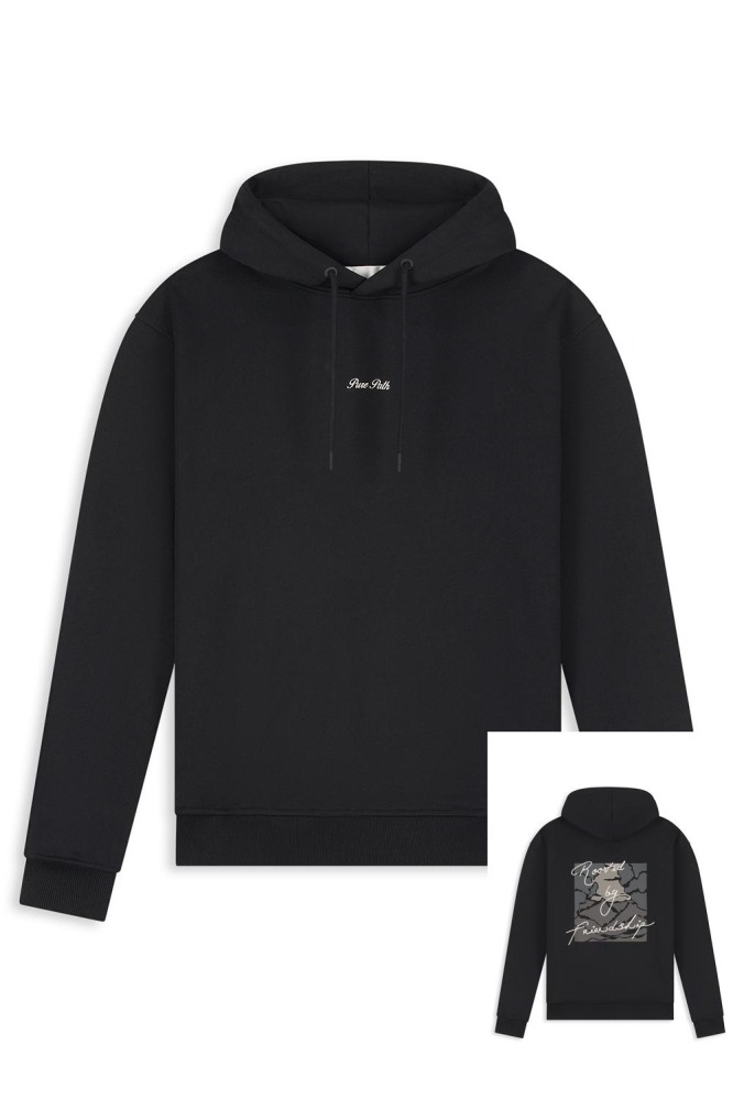 Pure Path zwarte heren sweater | Vooraanzicht