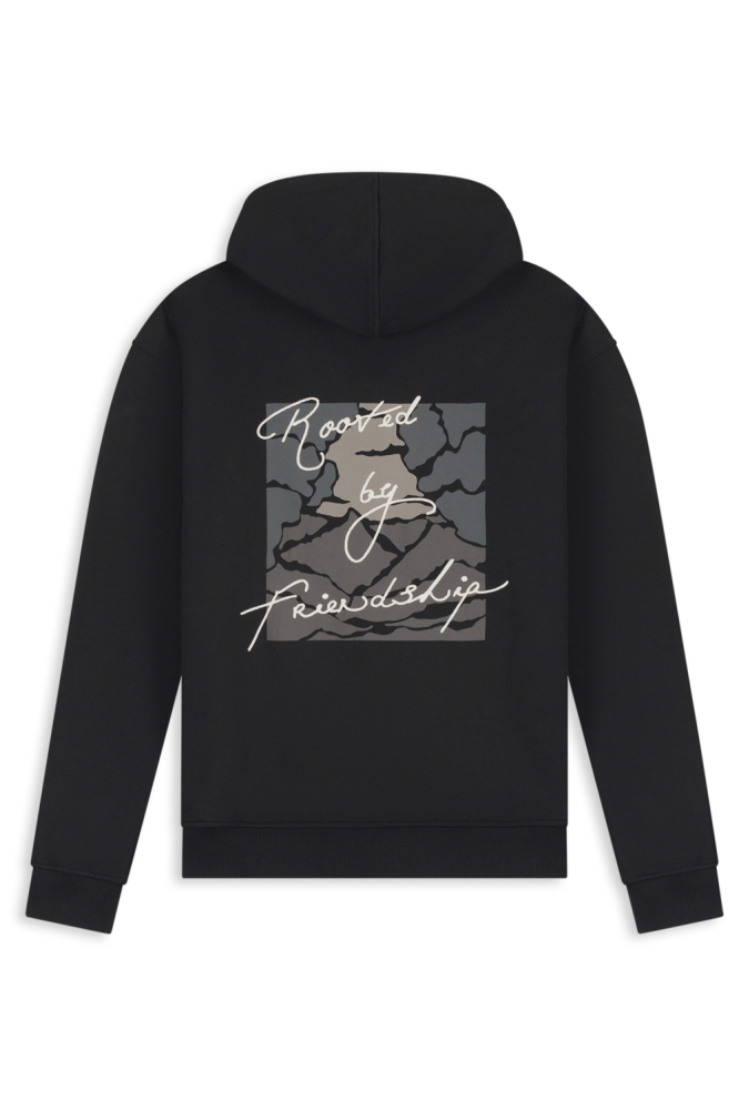 Pure Path zwarte heren sweater | Achteraanzicht