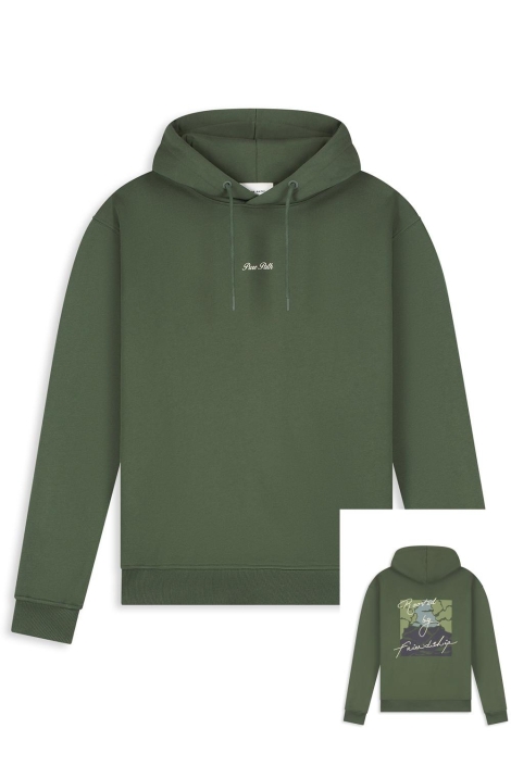 Pure Path groene heren sweater | Vooraanzicht