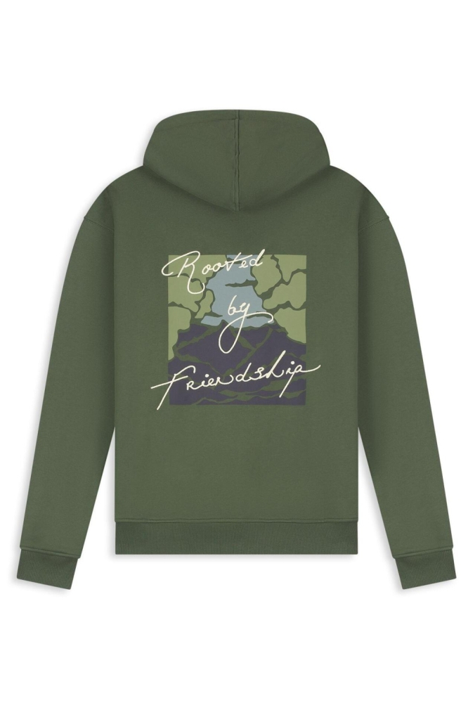 Pure Path groene heren sweater | Achteraanzicht