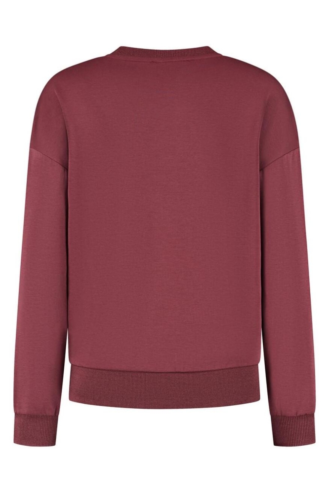 Lady Day bordeaux dames sweater | Achteraanzicht