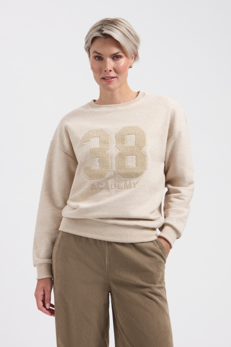 Lady Day beige dames sweater | Model