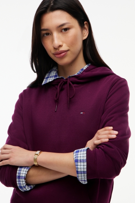 Tommy Jeans bordeaux dames sweater | Close up