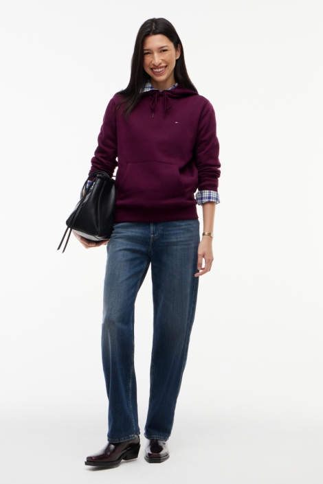Tommy Jeans bordeaux dames sweater | Model