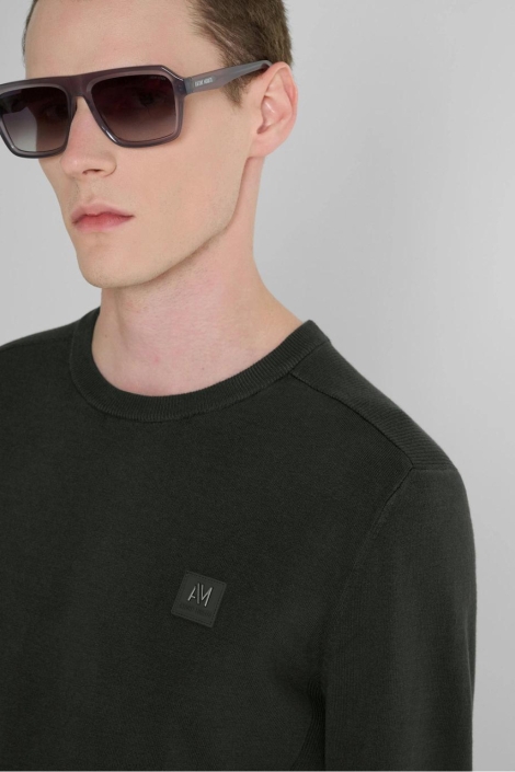 Antony Morato groene heren trui | Close up