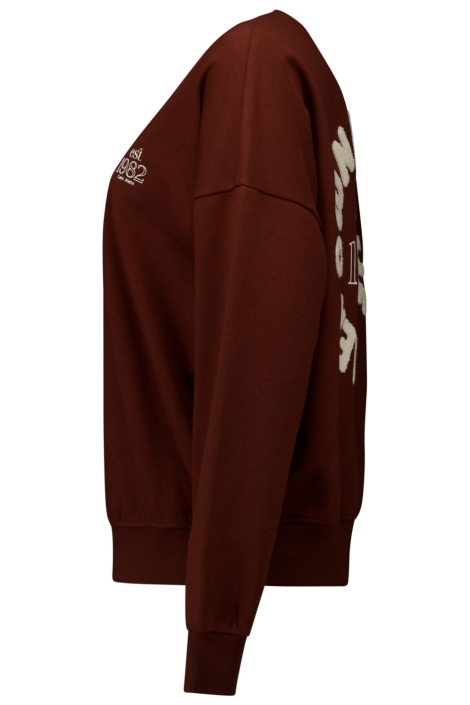Cars bruine dames sweater | Zijaanzicht