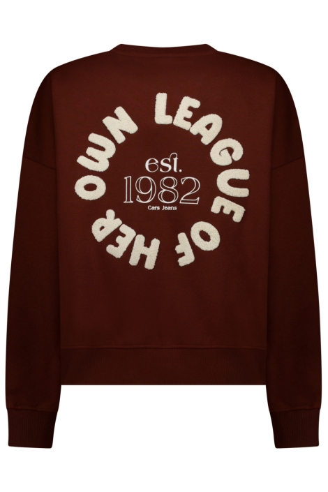 Cars bruine dames sweater | Achteraanzicht