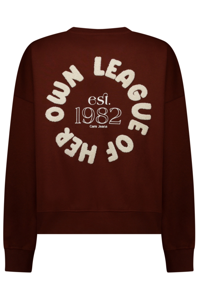 Cars bruine dames sweater | Achteraanzicht