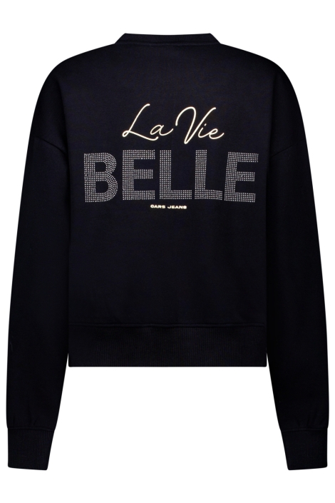 Cars zwarte dames sweater | Achteraanzicht