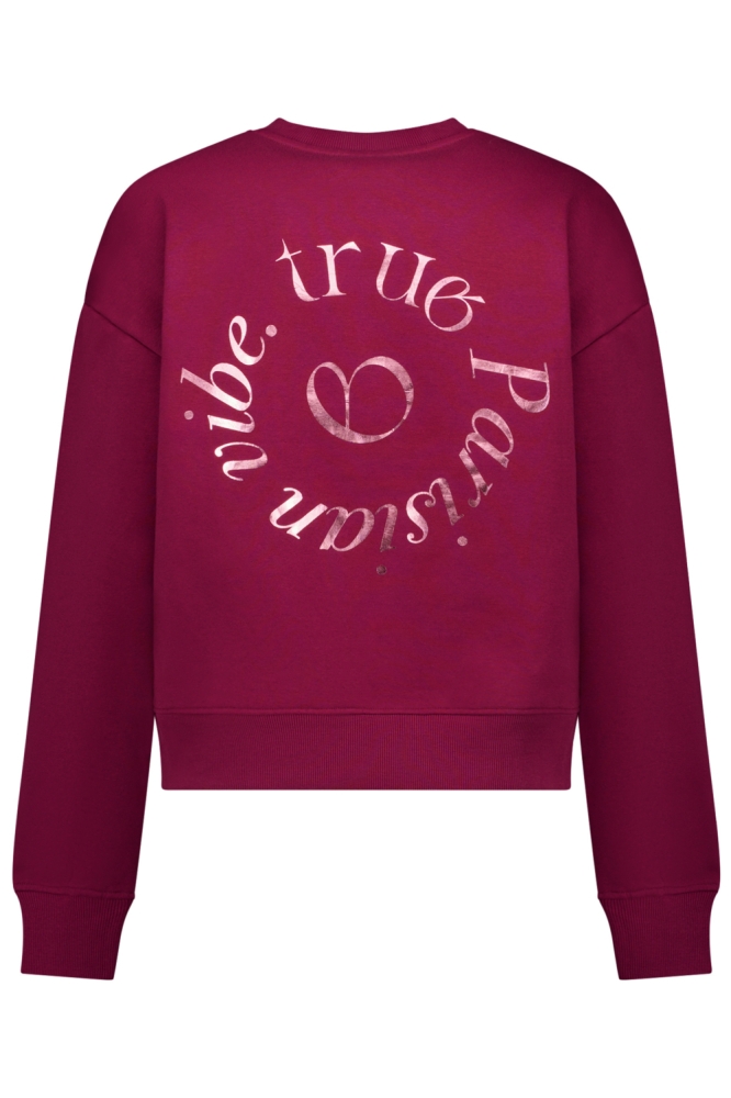 Cars bordeaux dames sweater | Achteraanzicht