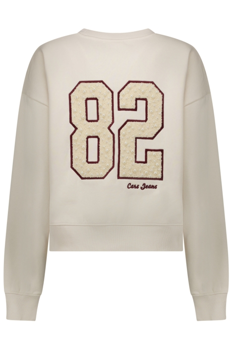 Cars beige dames sweater | Achteraanzicht