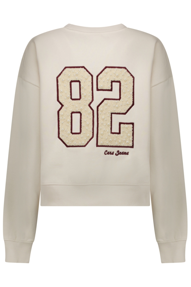 Cars beige dames sweater | Achteraanzicht