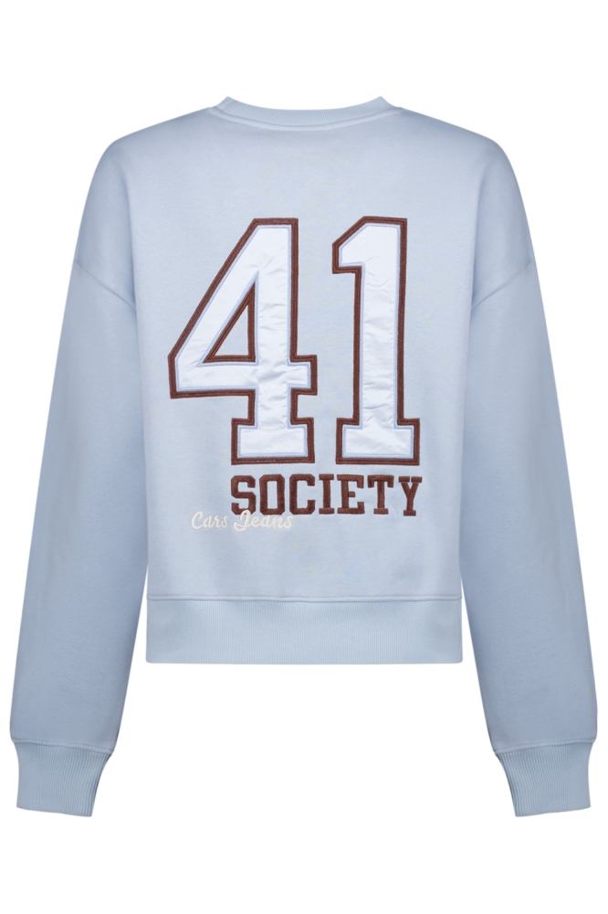 Cars blauwe dames sweater | Achteraanzicht