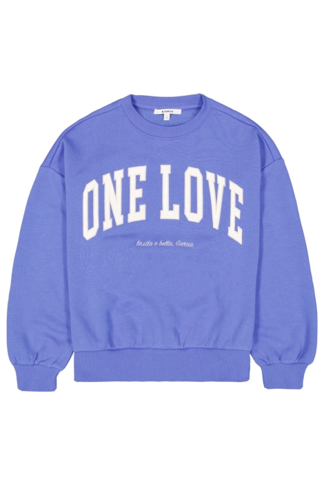 Garcia blauwe dames sweater | Vooraanzicht