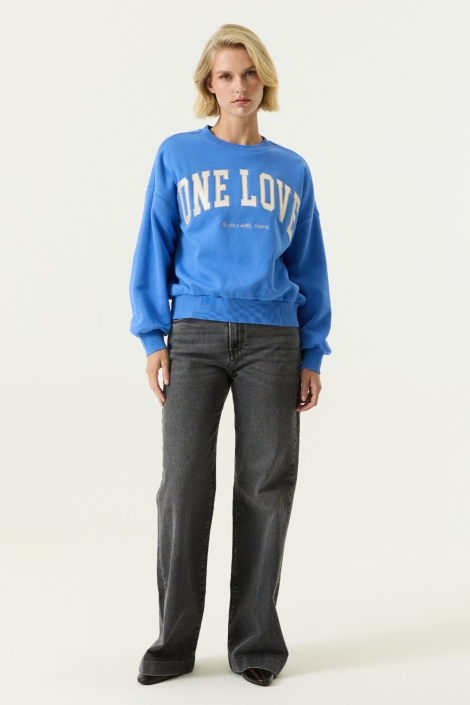 Garcia blauwe dames sweater | Model