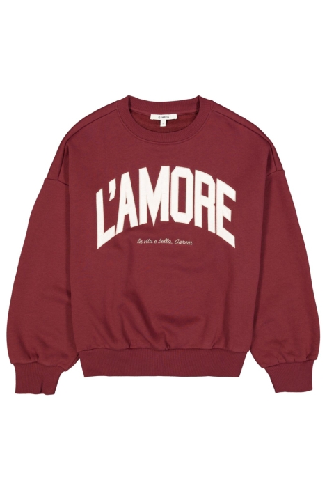Garcia bordeaux dames sweater | Vooraanzicht