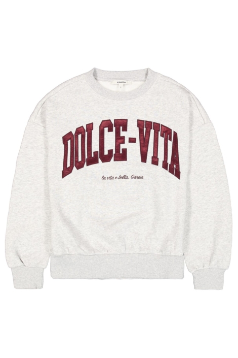 Garcia grijze dames sweater | Vooraanzicht
