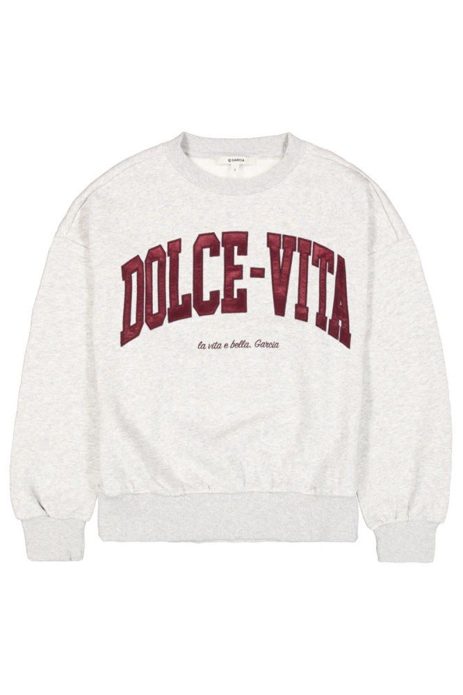 Garcia grijze dames sweater | Vooraanzicht