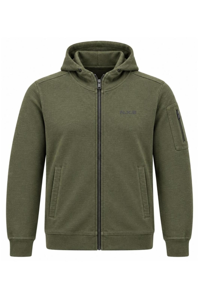 NO-EXCESS groene heren vest | Vooraanzicht
